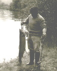 1968, Karl Riegler mit einem Huchen aus der Enns: 108 cm, 10,90 kg